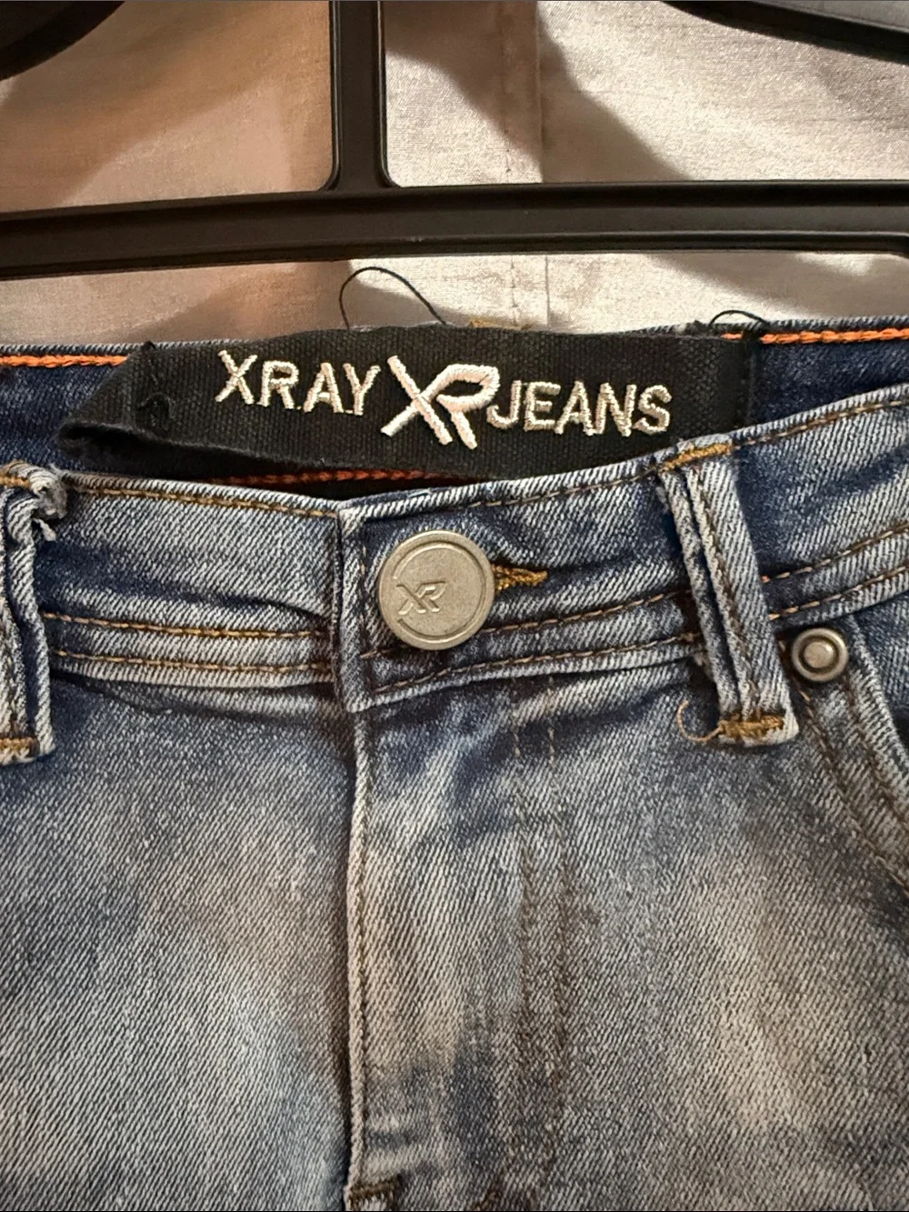 Xray Jeans Men’s Light Blue Washed Skinny Moto Jeans